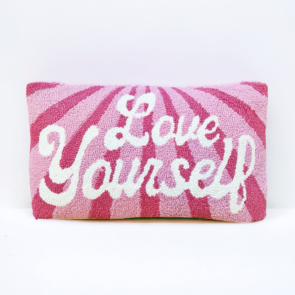 Love Yourself Hooked Pillow - Girl Be Brave