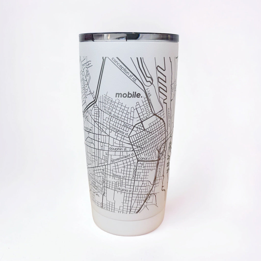 Map of Mobile Insulated Tumbler - Girl Be Brave