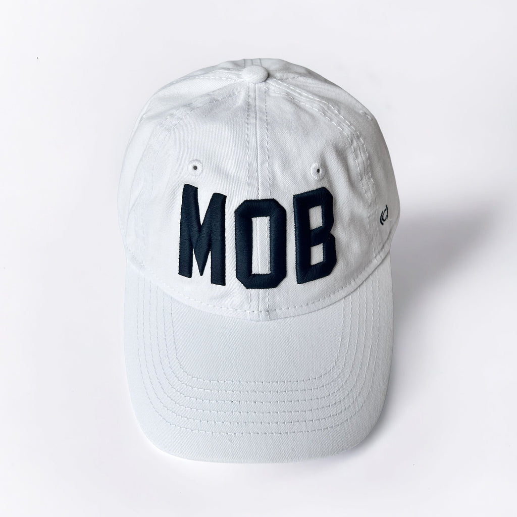 White and Black MOB Baseball Hat - Girl Be Brave