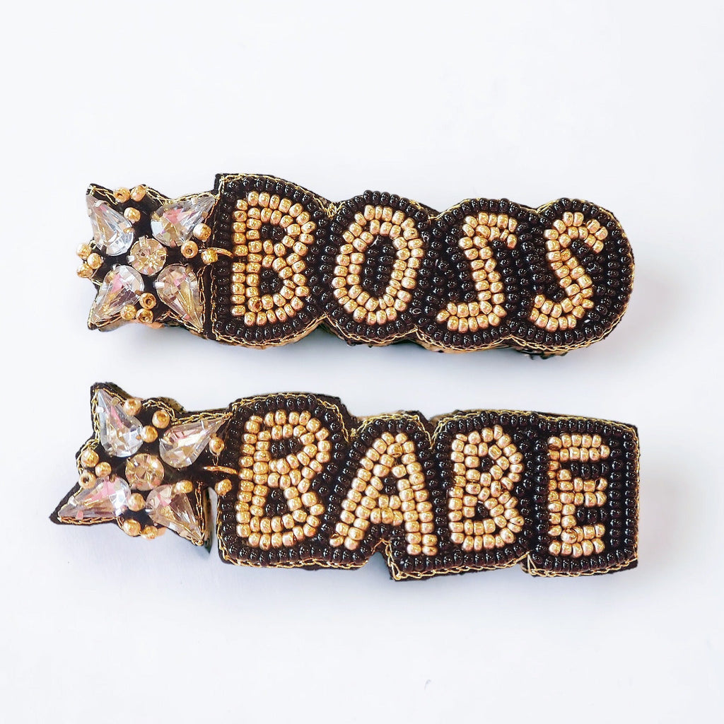 Beaded Boss Babe Earrings - Girl Be Brave