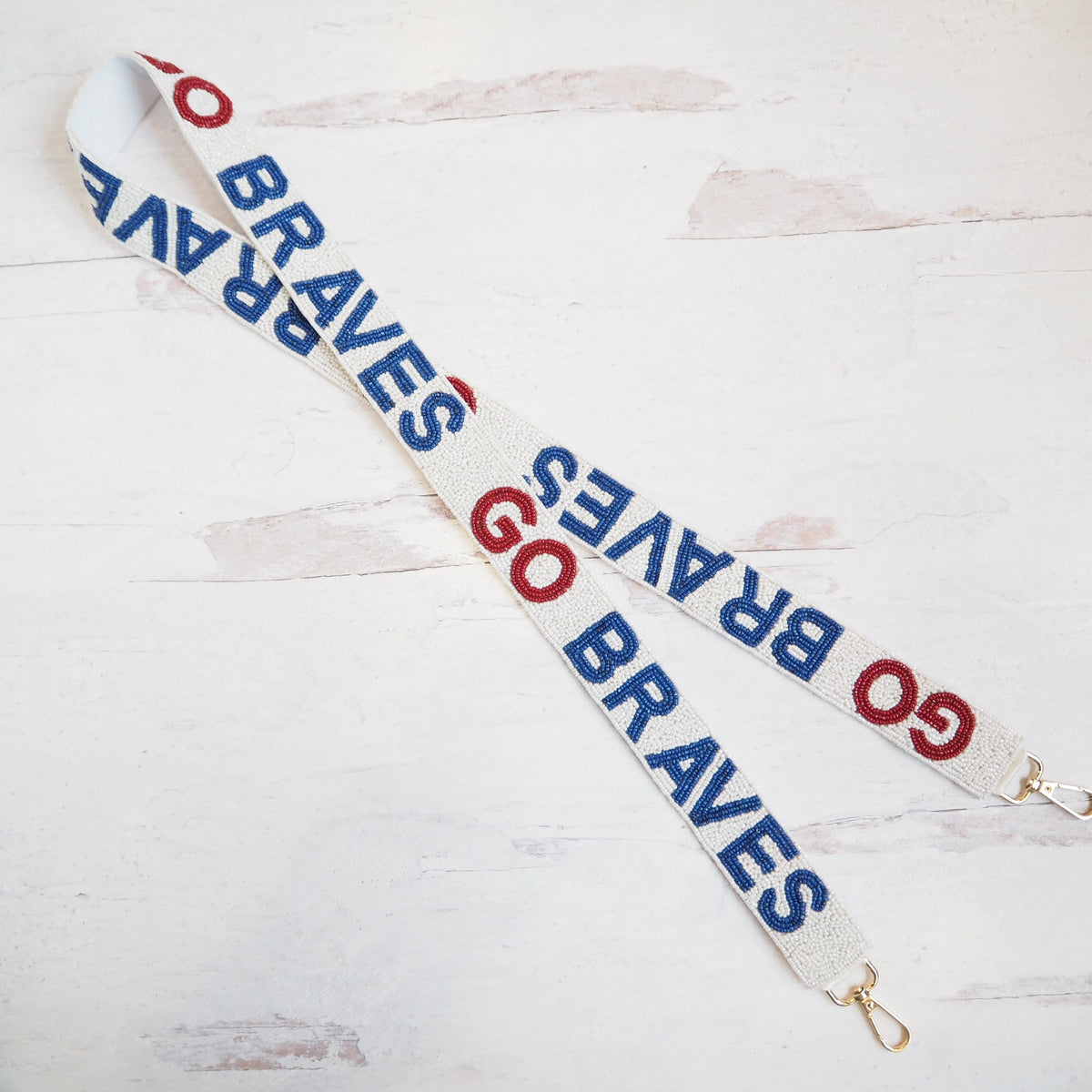 Beaded Go Braves Purse StrapSALE Girl Be Brave