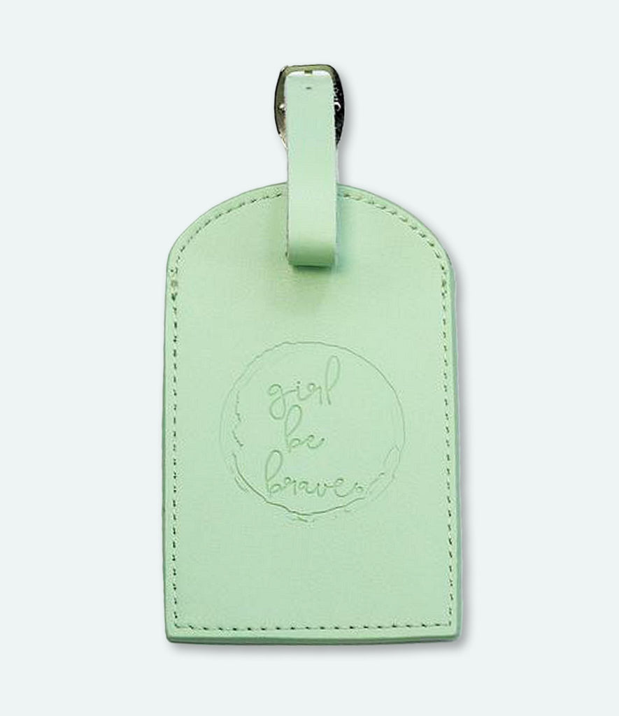 Girl Be Brave Genuine Leather Embossed Luggage Tag - Girl Be Brave