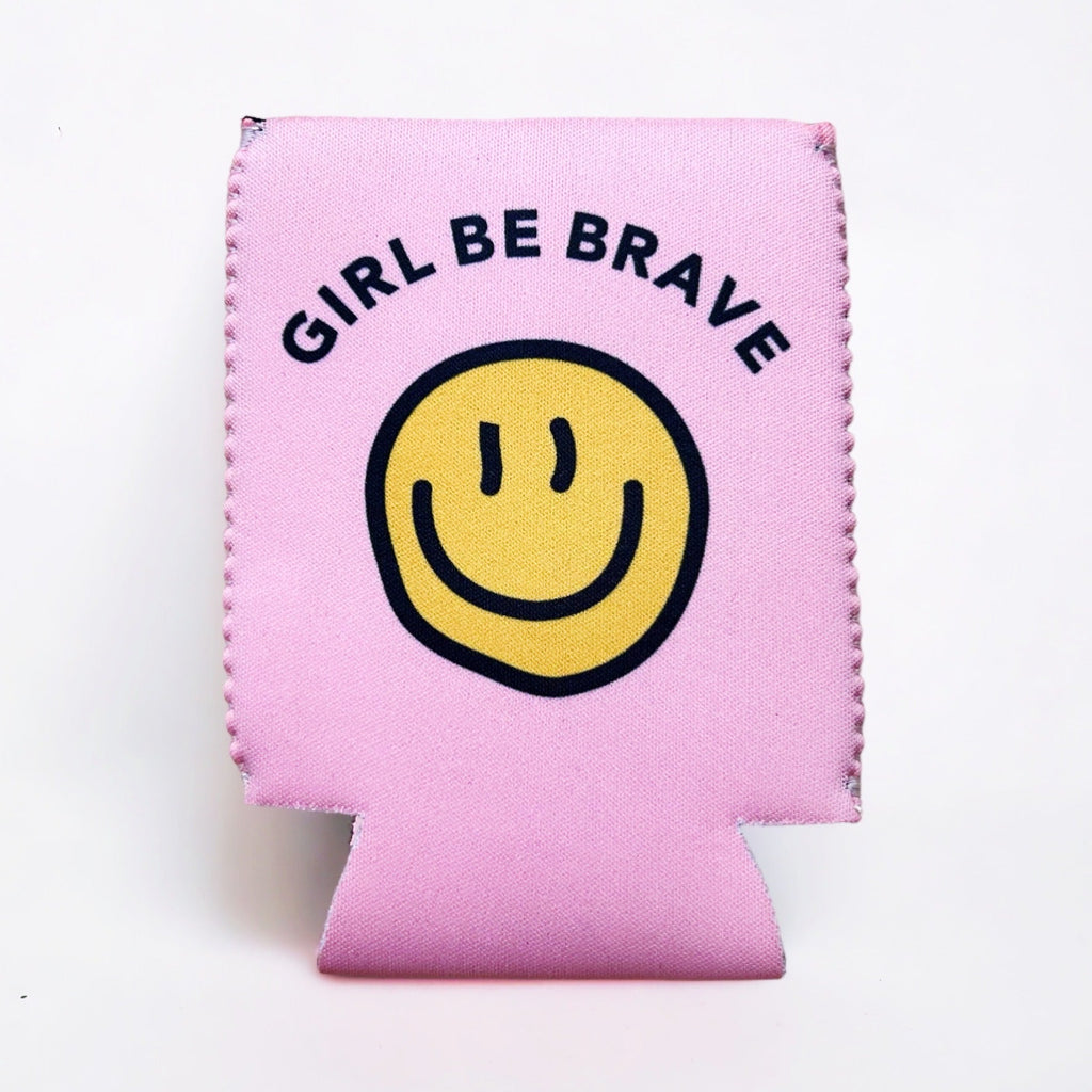 Girl Be Brave Smiley Drink Sleeve - Girl Be Brave
