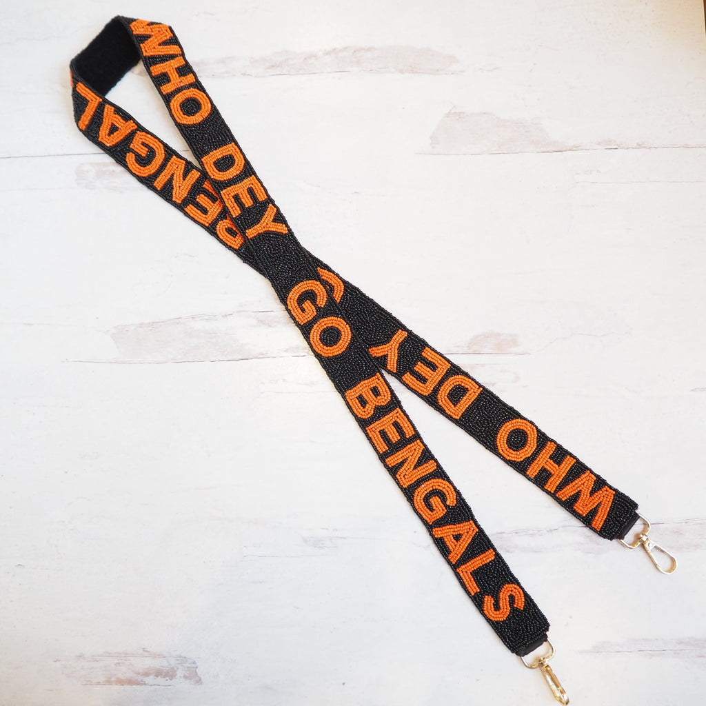 Go Bengals Beaded Purse Strap - Girl Be Brave