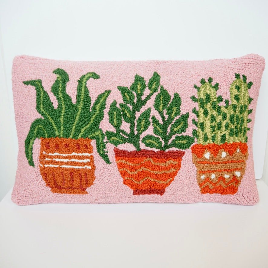 Hooked House Plants Pillow - Girl Be Brave
