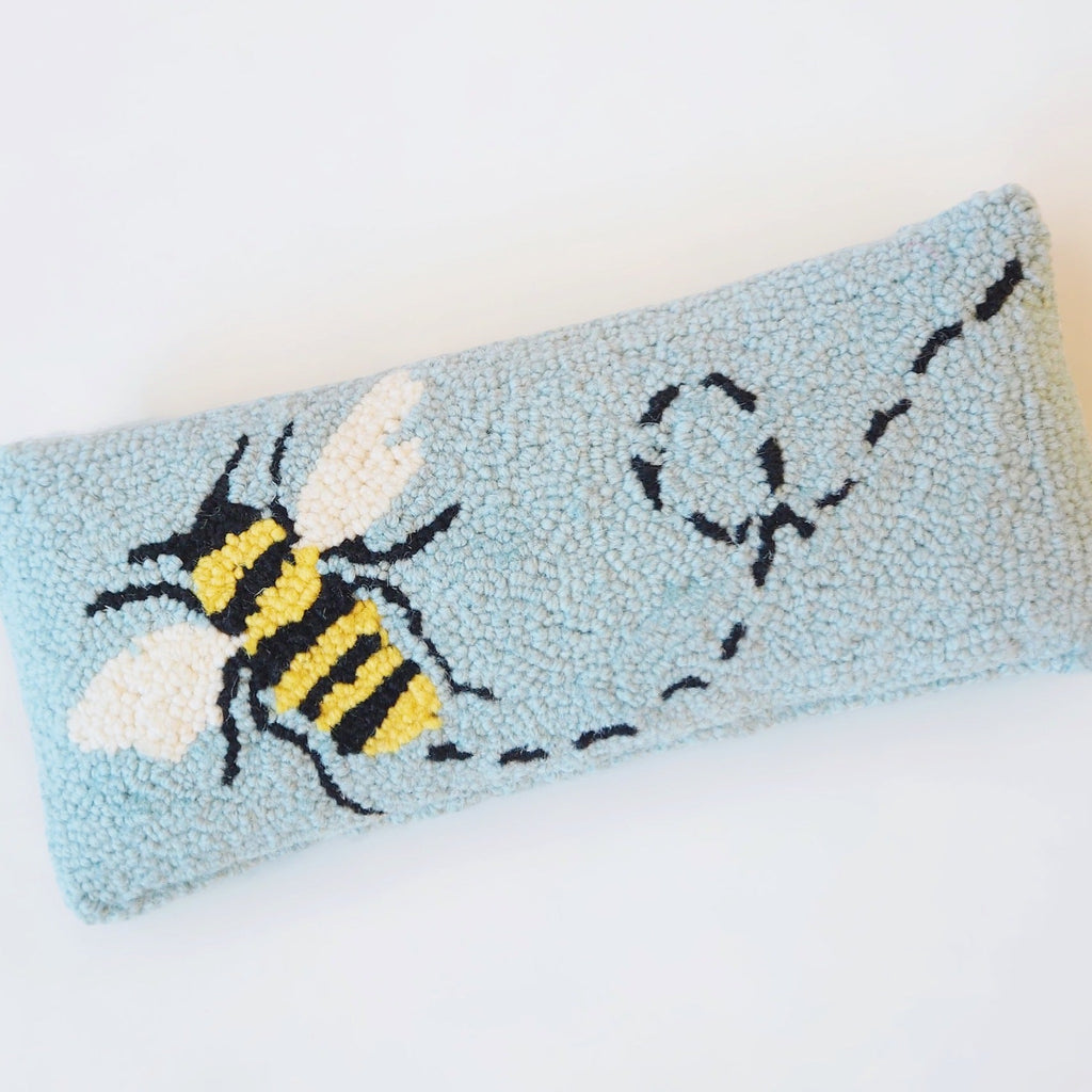 Mini Bee Hooked Pillow - Girl Be Brave