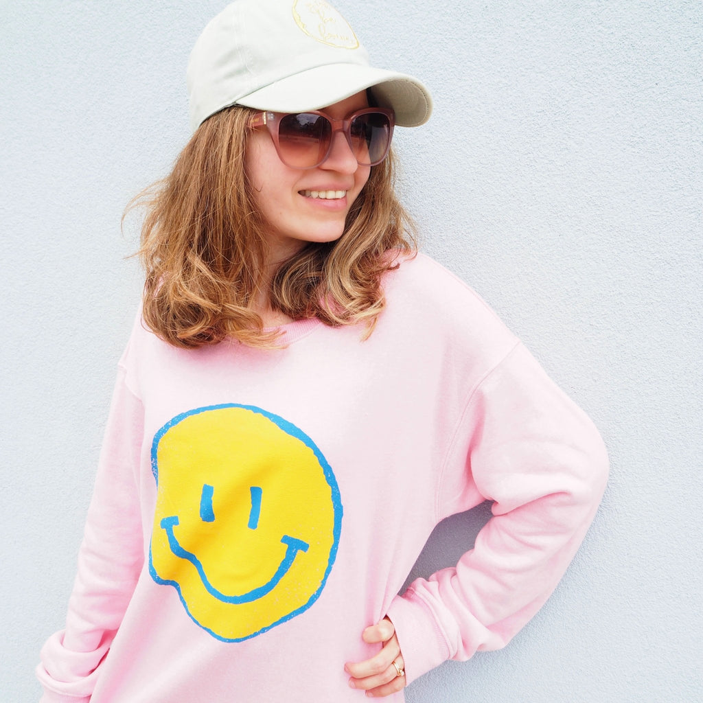 Smiley Ultra Soft Fleece Lined Sweatshirt - Girl Be Brave