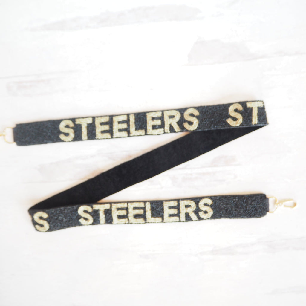 Steelers Beaded Purse Strap - Girl Be Brave