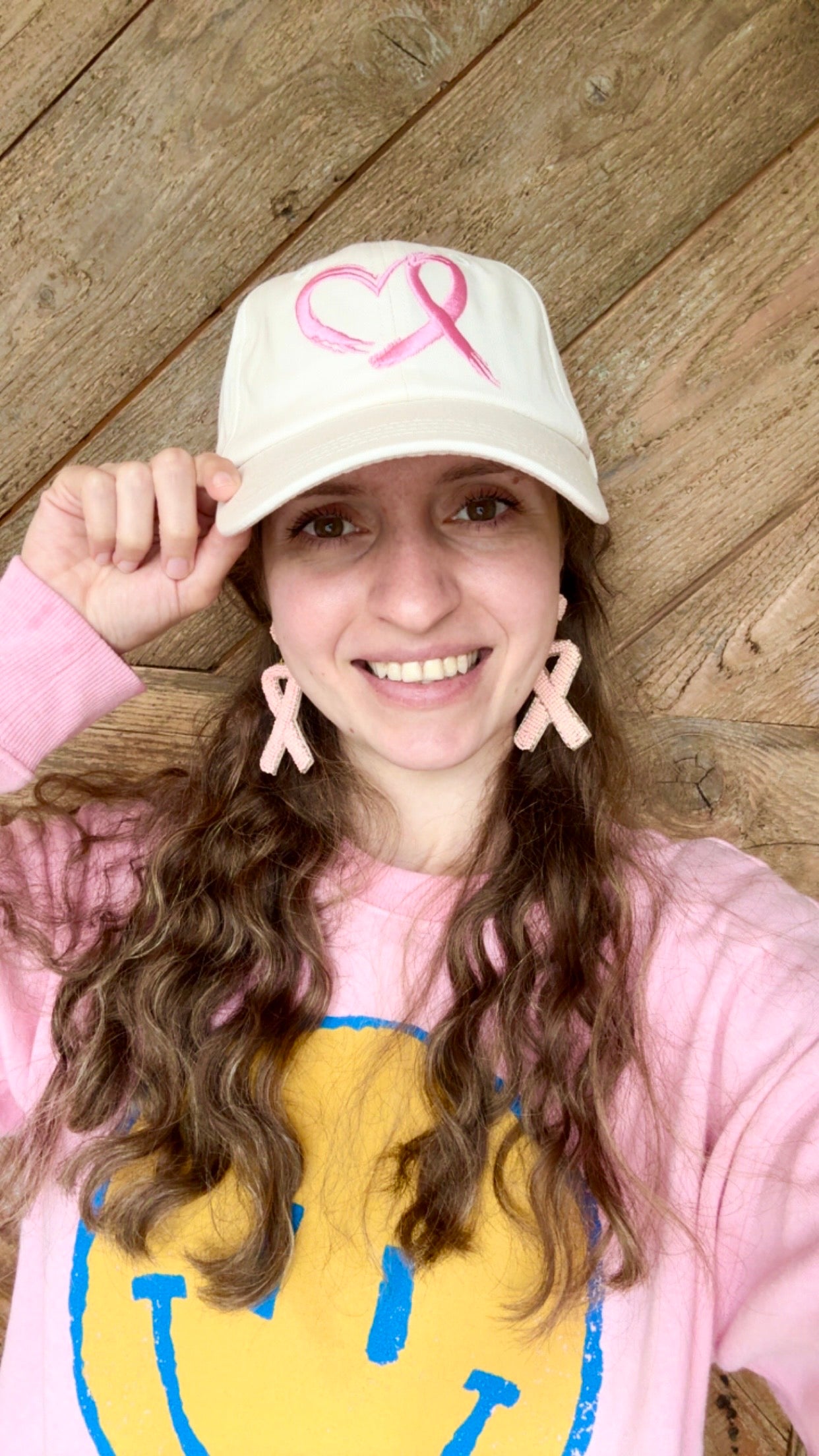 Pink Breast Cancer Inspirational Women\'s Hat Breast Cancer Awareness Hat – Diva main image 2