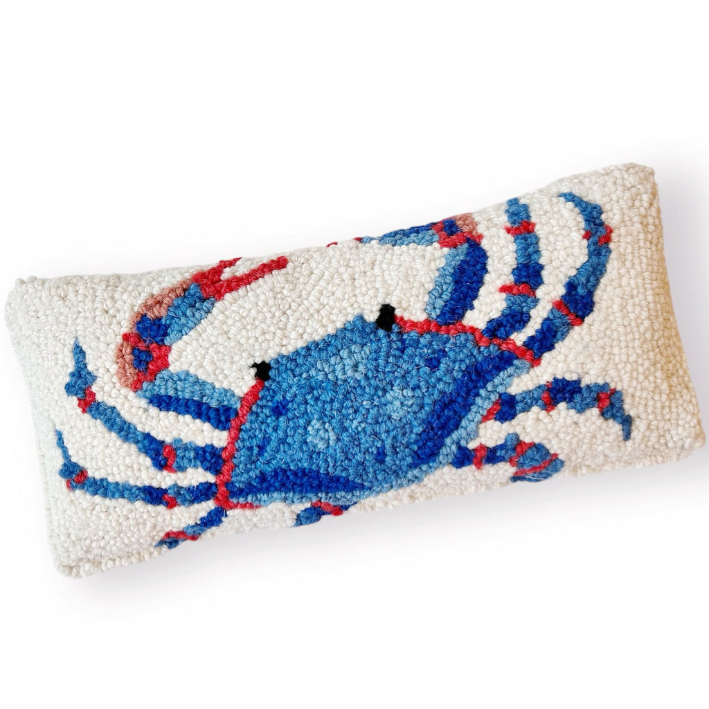 Blue Crab Hooked Pillow - Girl Be Brave