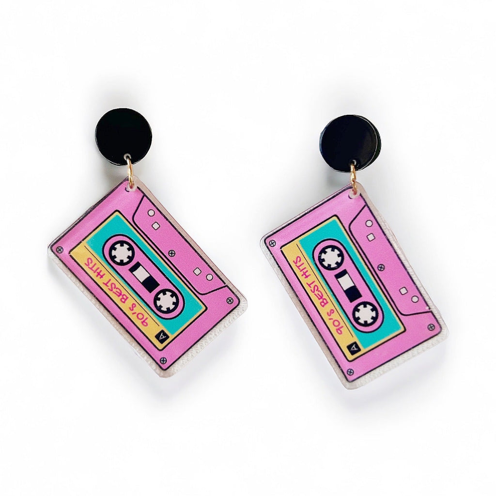 Cassette 90’s Earrings - Girl Be Brave