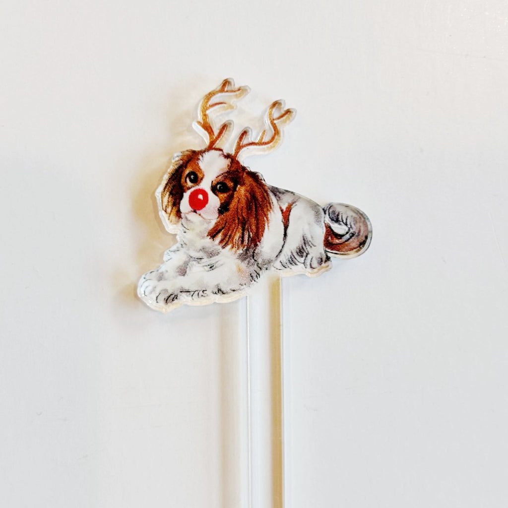 Cavalier King Charles Spaniel Christmas Drink Stirrers - Girl Be Brave