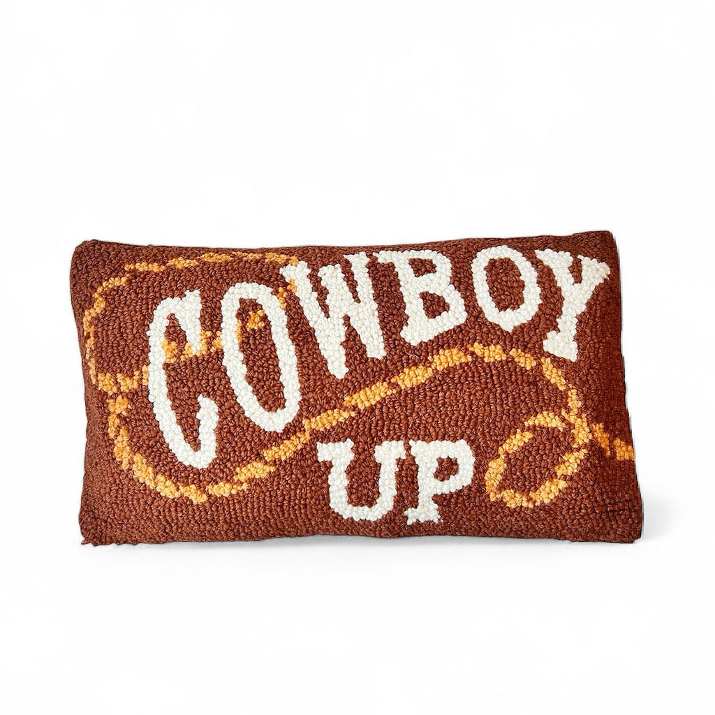 Cowboy Up Hooked Pillow - Girl Be Brave