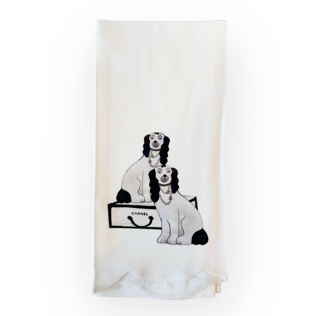 Cute Dog Luggage Kitchen Towel - Girl Be Brave