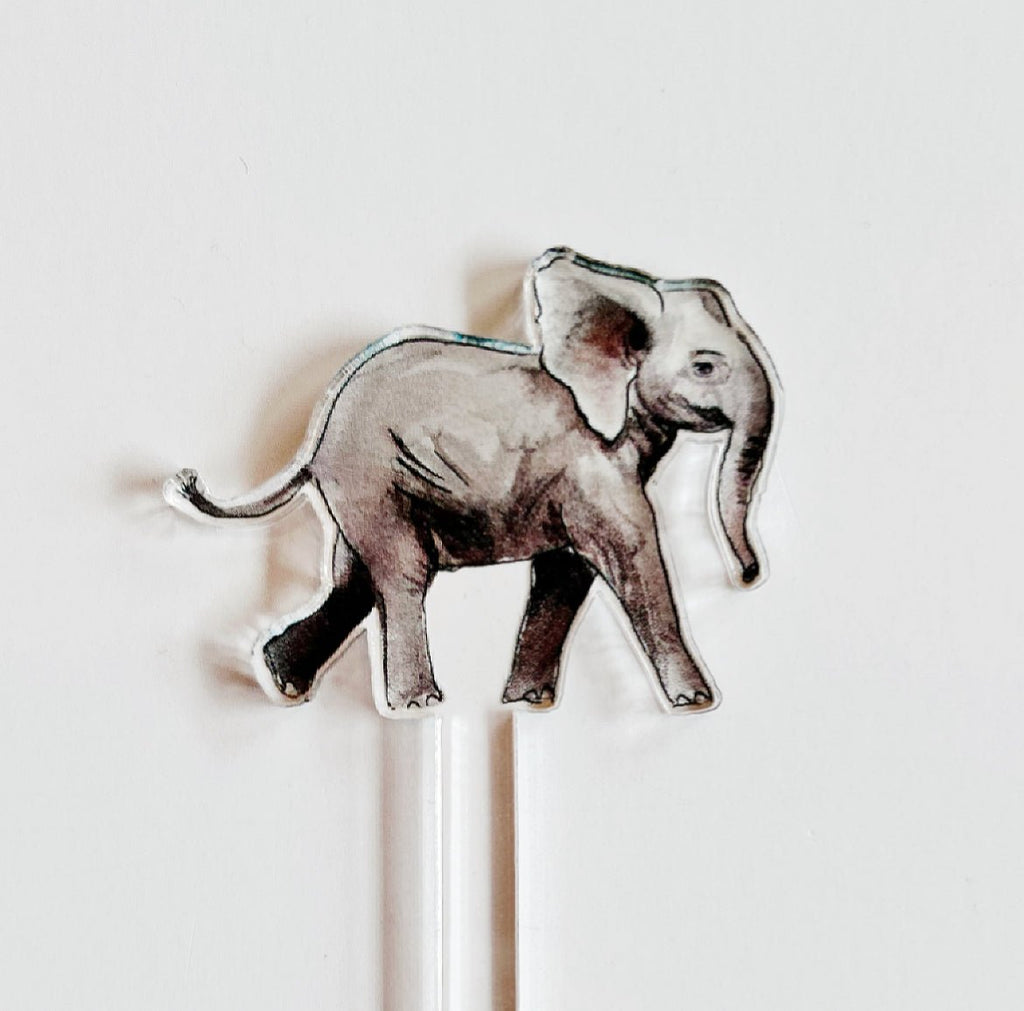 Elephant Acrylic Drink Stirrers - Girl Be Brave