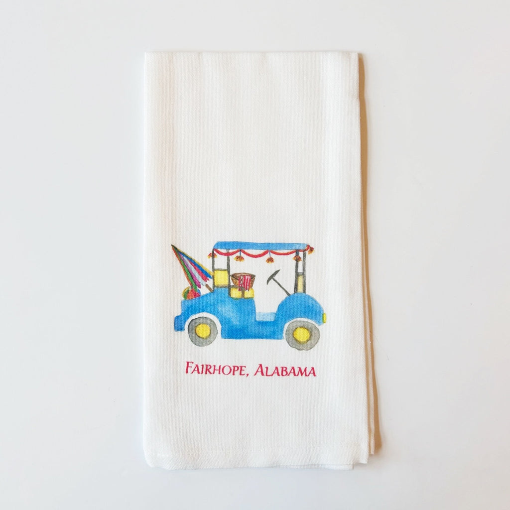 Fairhope, AL Beach Chair Kitchen Towel - Girl Be Brave