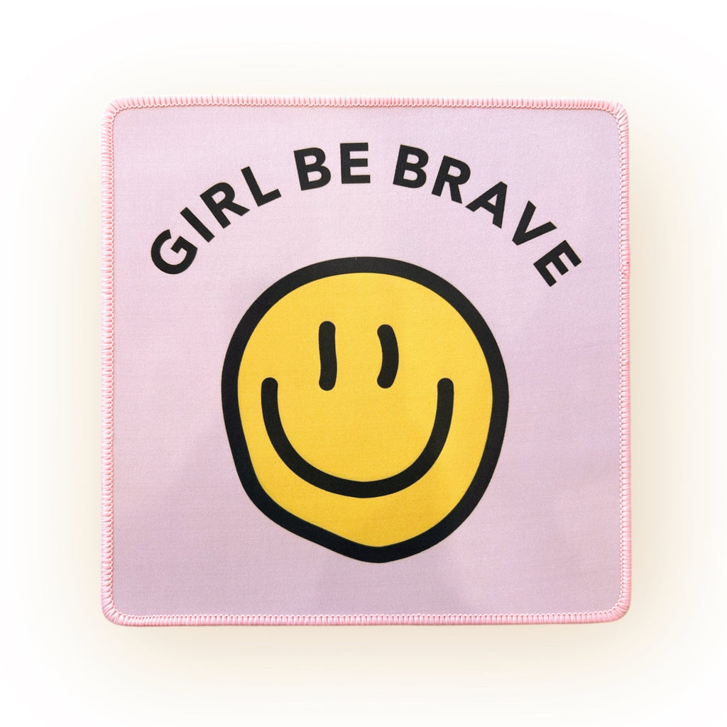 Girl Be Brave Smiley Mouse Pad - Girl Be Brave