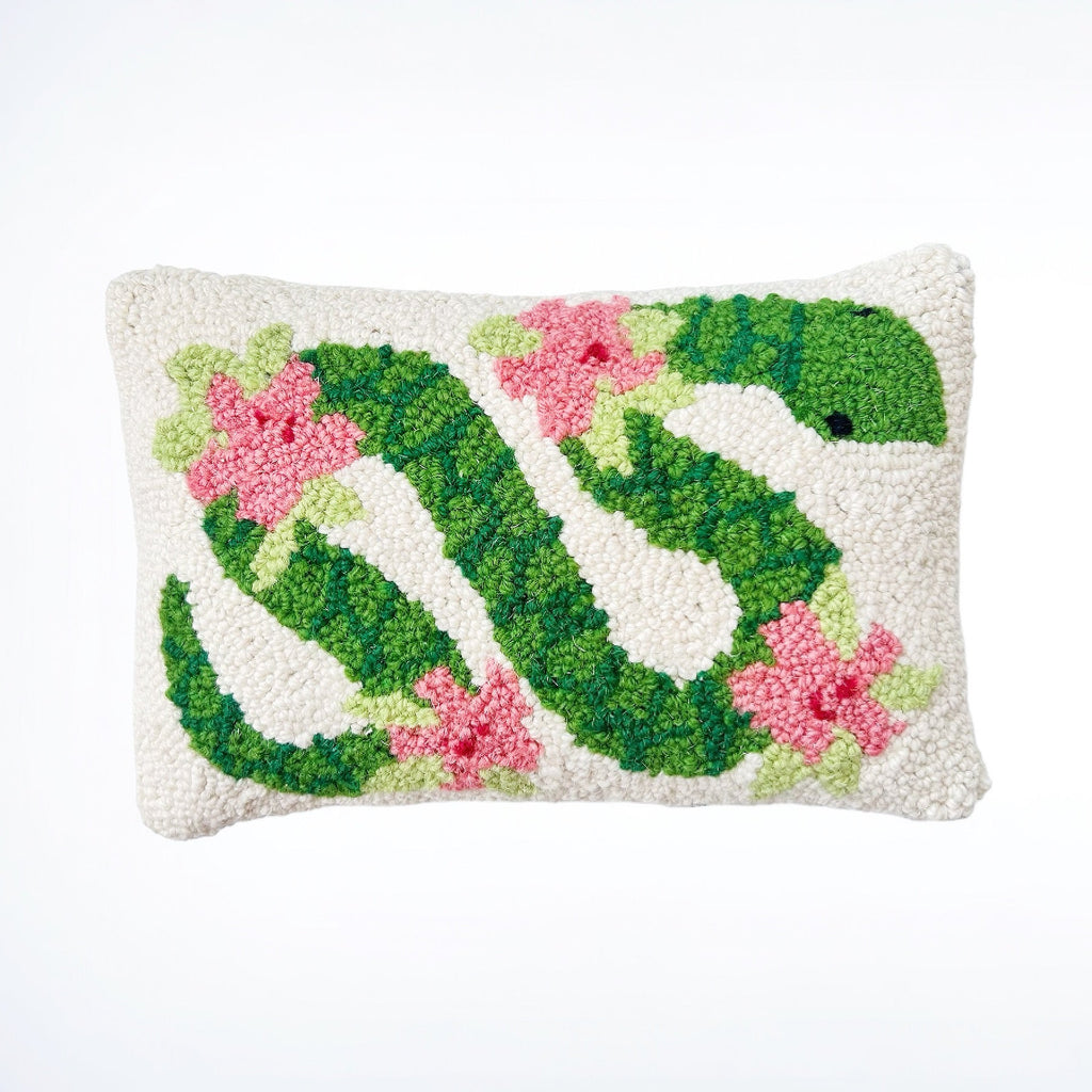 Hooked Floral Snake Pillow - Girl Be Brave