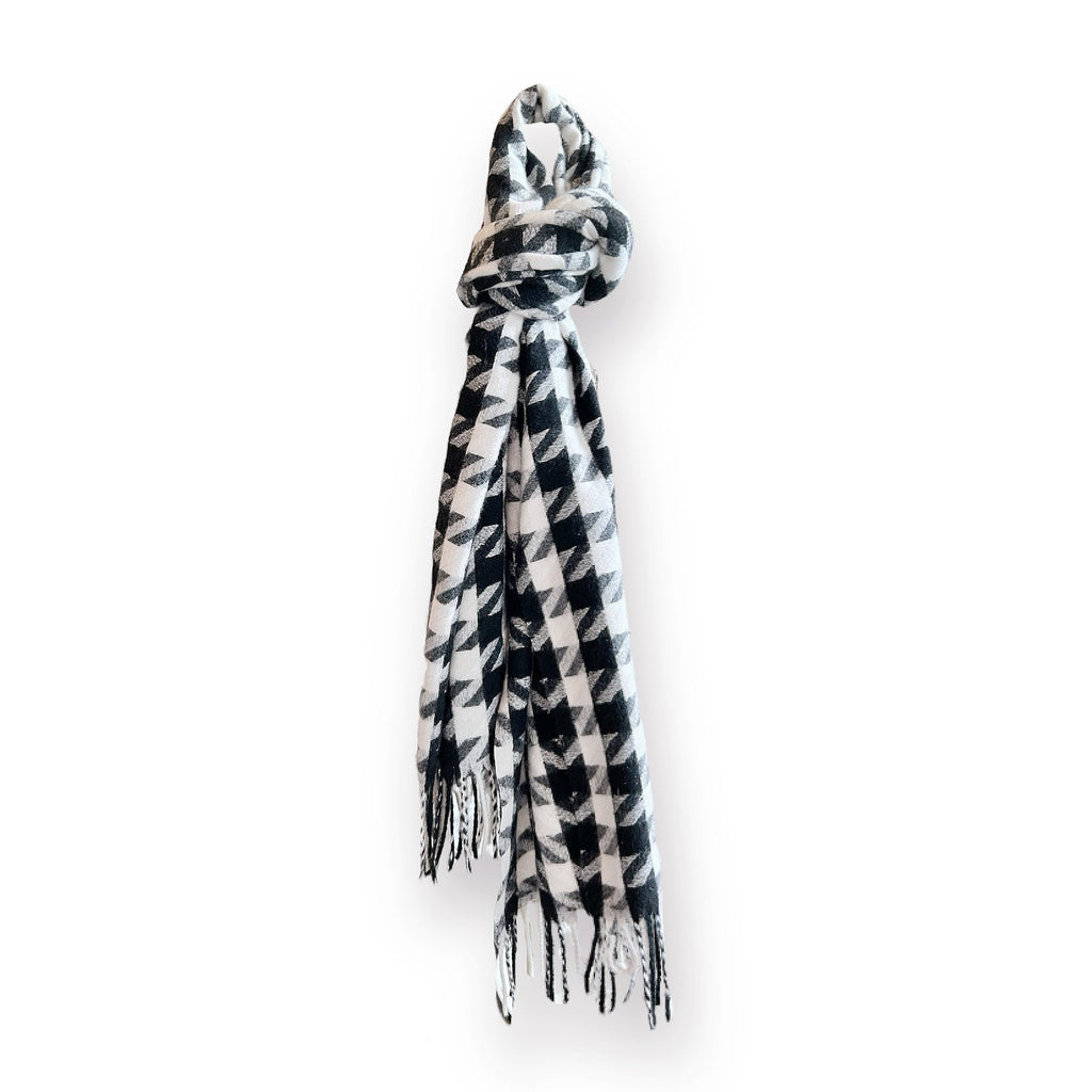 Houndstooth Cashmere Scarf - Girl Be Brave