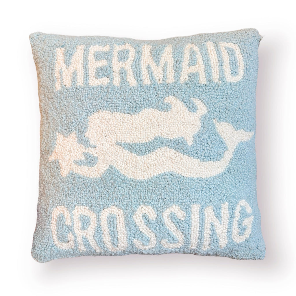 Mermaid Crossing Hooked Pillow - Girl Be Brave