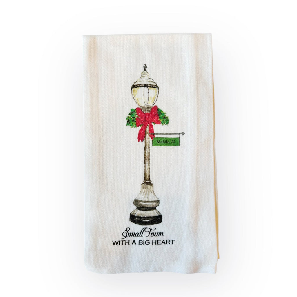 Mobile Alabama Christmas Kitchen Towel - Girl Be Brave