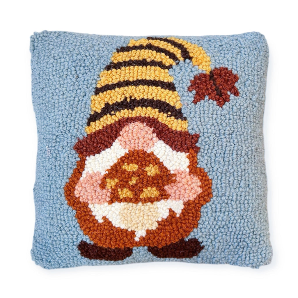 Mushroom Magic Gnome Hooked Pillow - Girl Be Brave