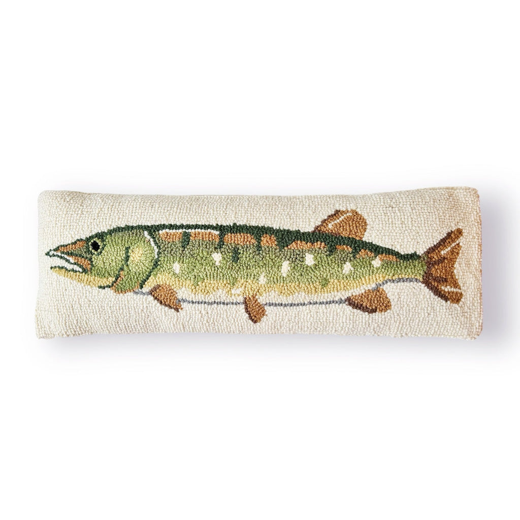 Northern Pike Fish Hooked Pillow - Girl Be Brave