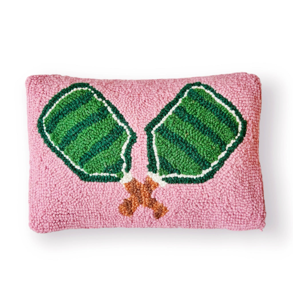 Pickleball Small Hooked Pillow - Girl Be Brave