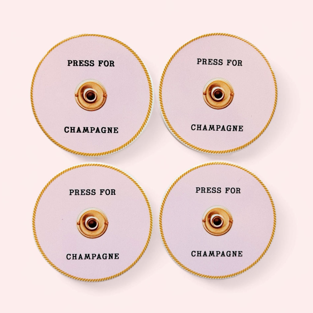 Press for Champagne Coasters - Girl Be Brave