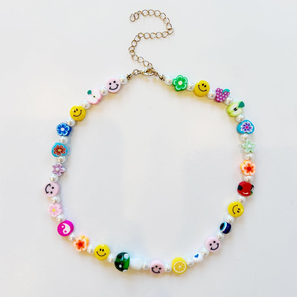 Smiley Flower Power Charm Necklaces - Girl Be Brave