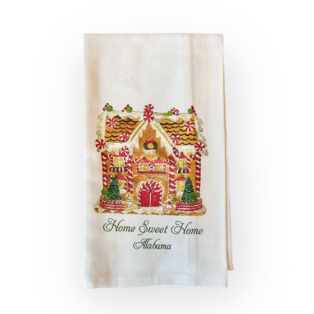 Sweet Home Alabama Gingerbread House Kitchen Towel - Girl Be Brave