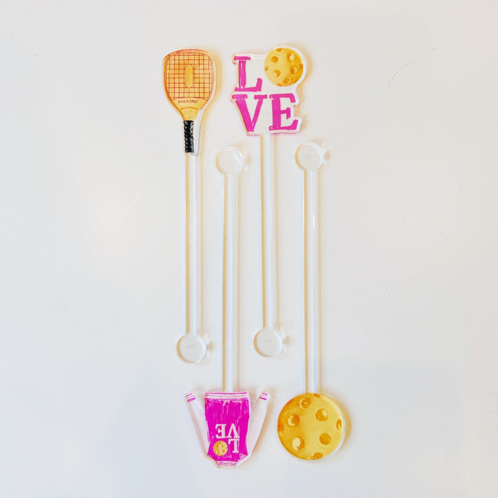 "Swing and Serve" Drink stirrers - Girl Be Brave