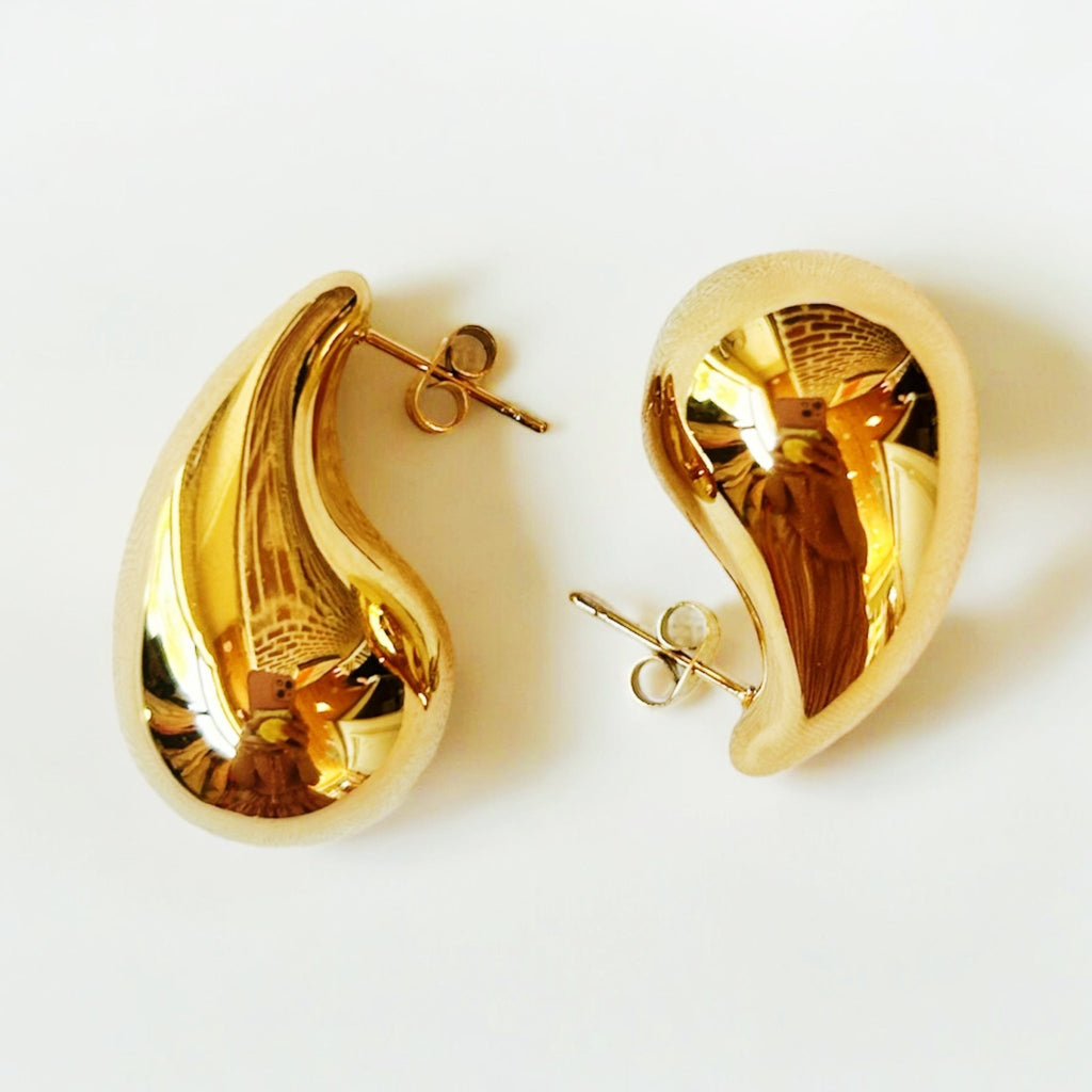 Teardrop Gold Earrings - Girl Be Brave