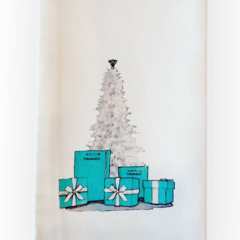 Tiffany Christmas Gifts & Tree Kitchen Towel - Girl Be Brave