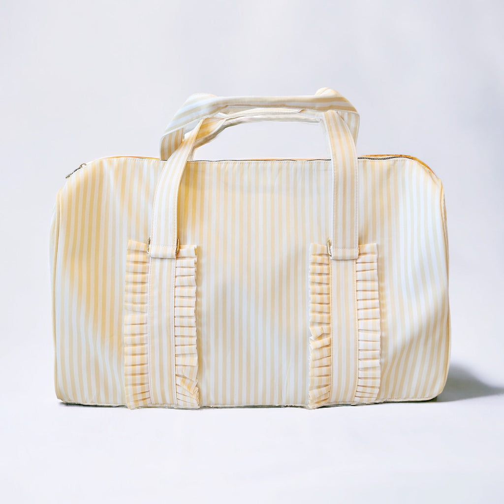 Yellow Striped Duffle Bag - Girl Be Brave
