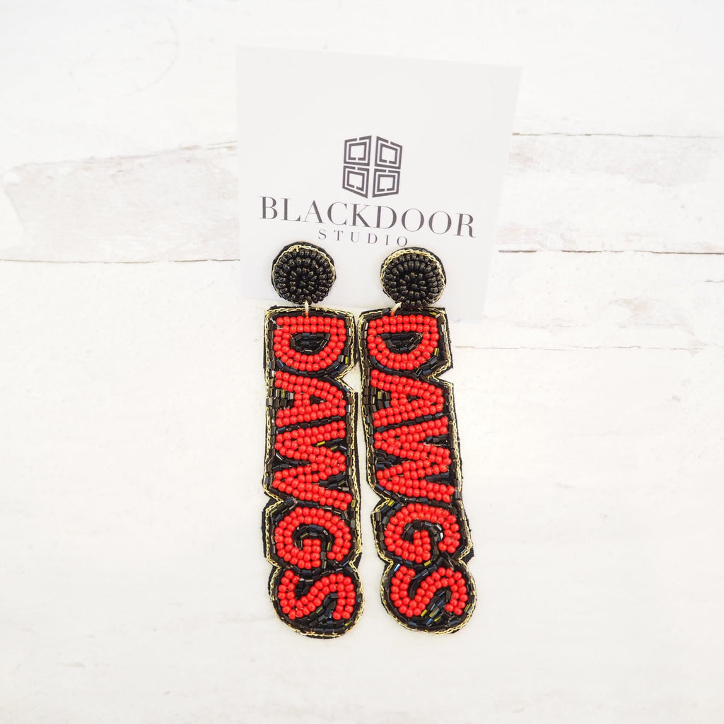 Beaded Dawgs Earrings - Girl Be Brave