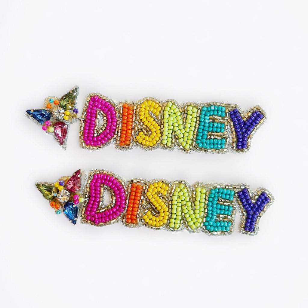Beaded Disney Earrings - Girl Be Brave