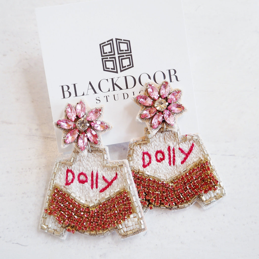 Beaded Dolly Fringe Jacket Earrings~SALE - Girl Be Brave