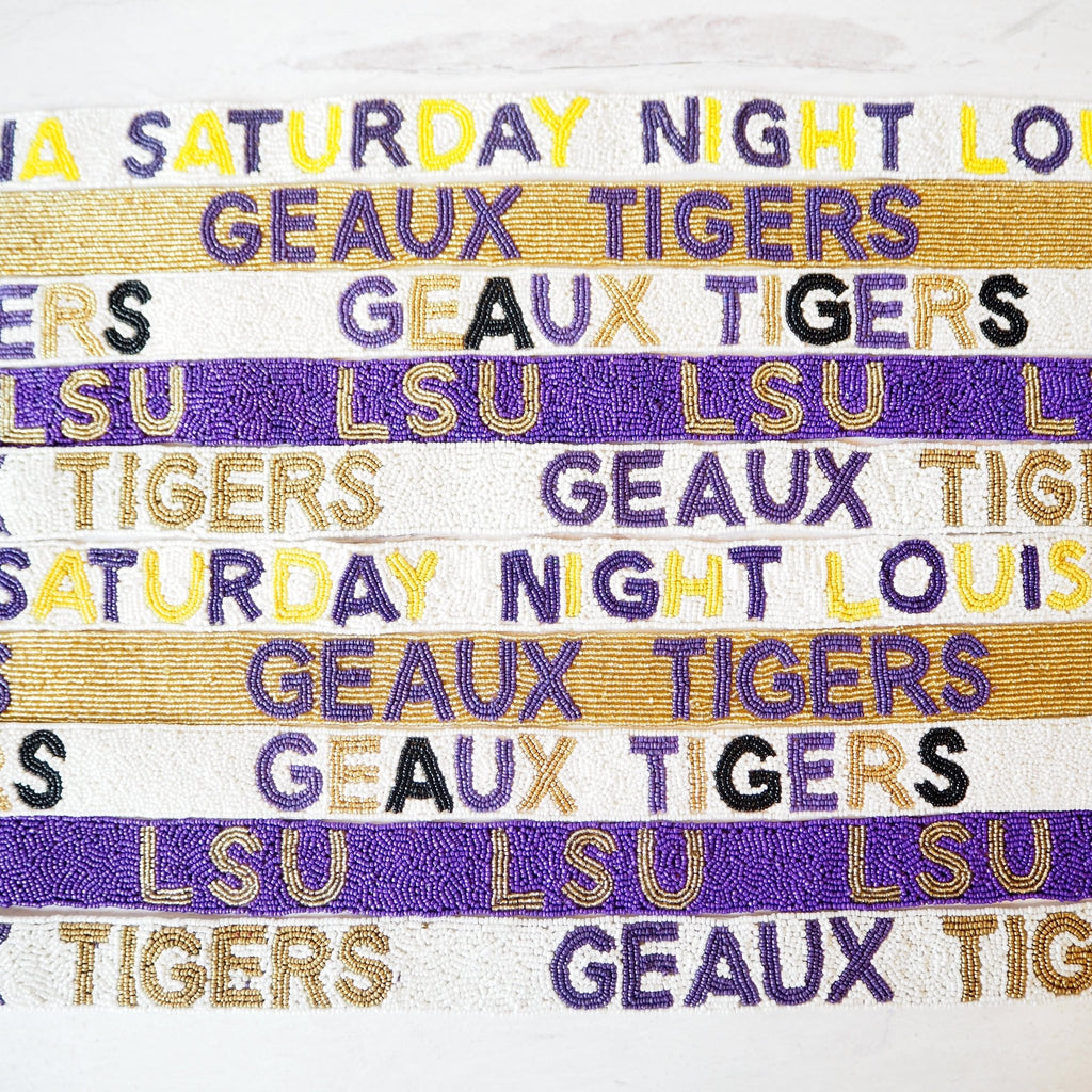 Beaded Geaux Tigers Beaded Purse Straps~SALE – Girl Be Brave