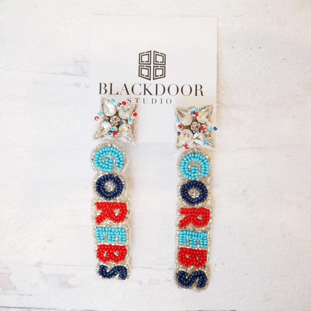 Beaded Hotty Toddy Earrings - Girl Be Brave
