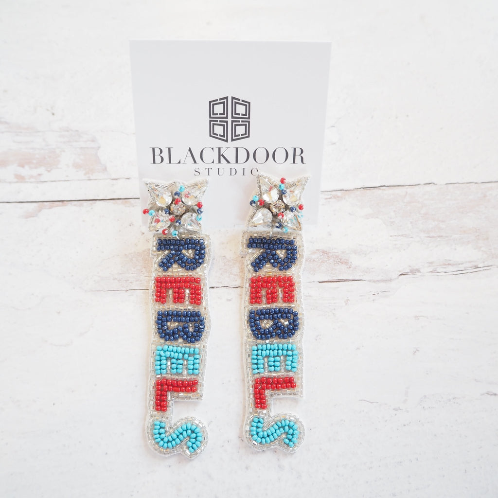 Beaded Hotty Toddy Earrings~SALE - Girl Be Brave