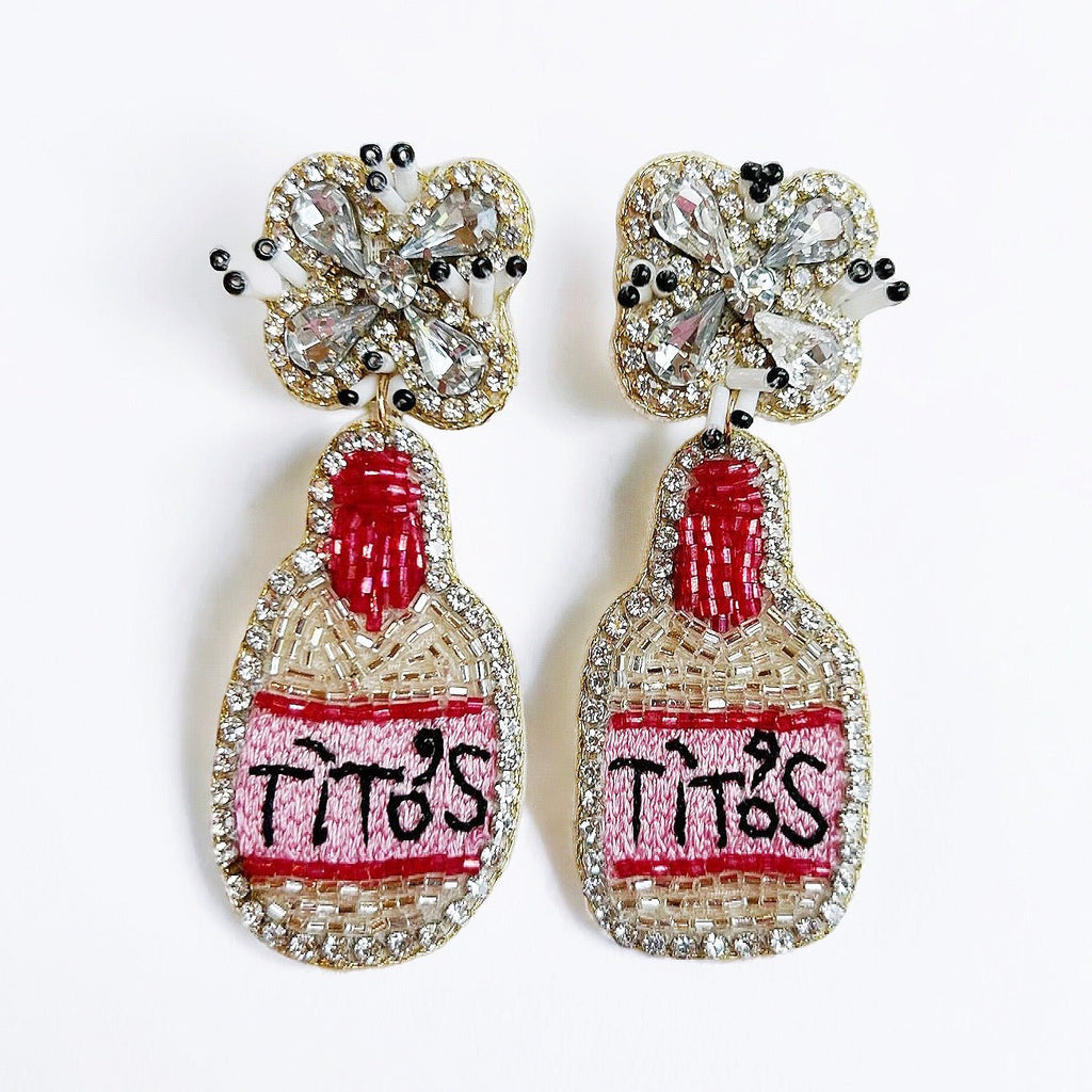 Beaded Titos Bottle Earrings - Girl Be Brave