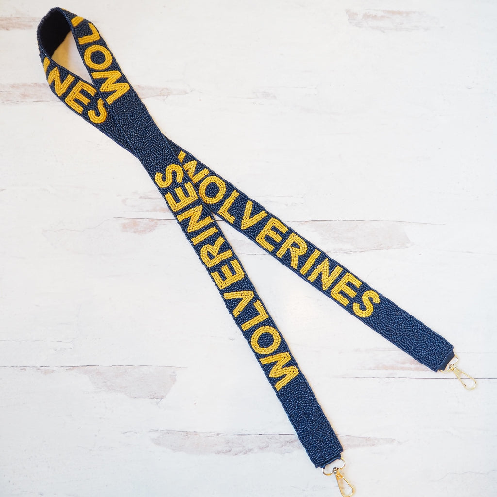 Beaded Wolverines Purse Strap - Girl Be Brave