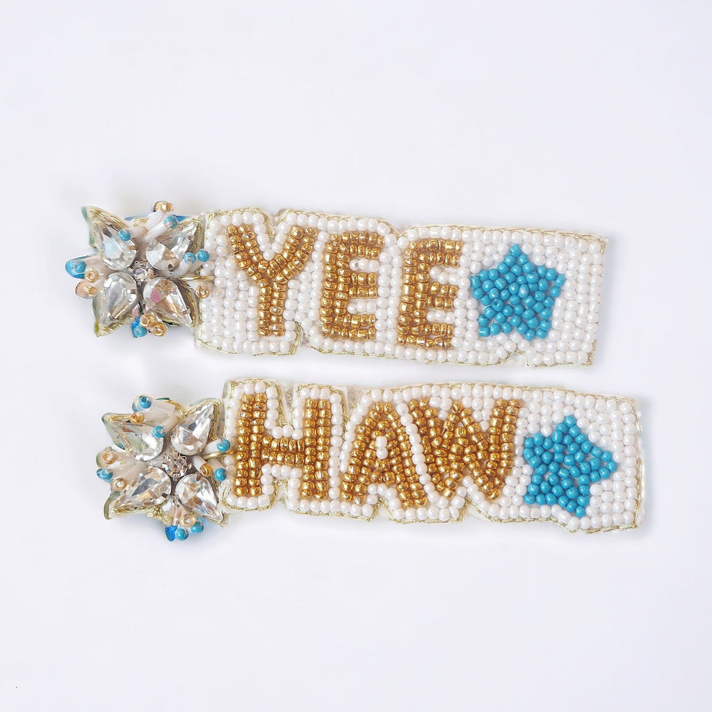 Beaded Yea Haw Earrings - Girl Be Brave