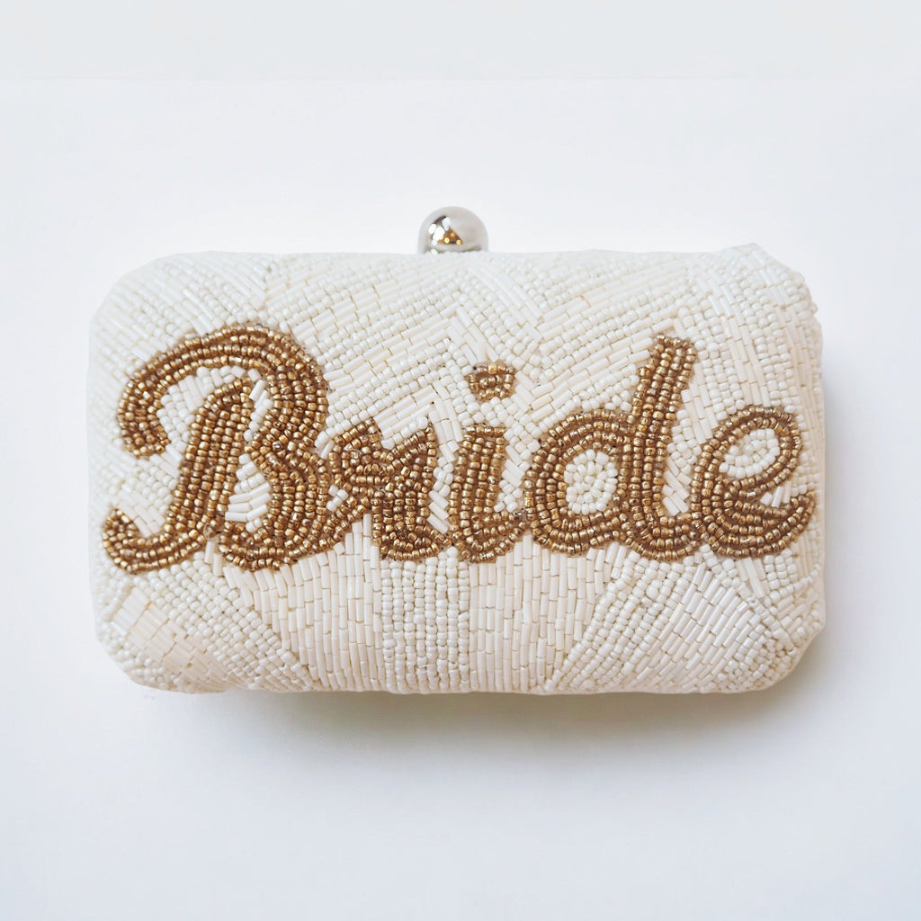 Bride Beaded Clutch Bag - Girl Be Brave