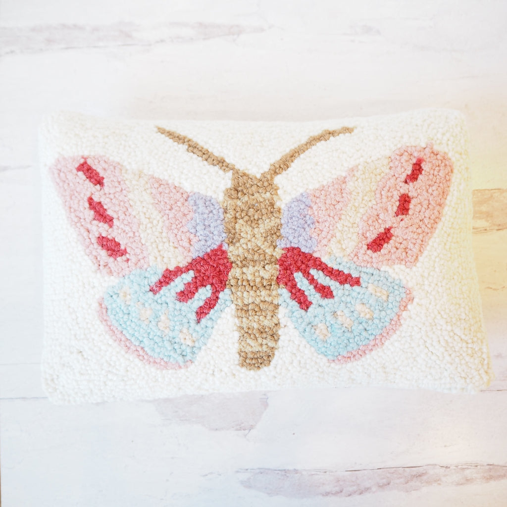 Butterfly Hooked Pillow - Girl Be Brave