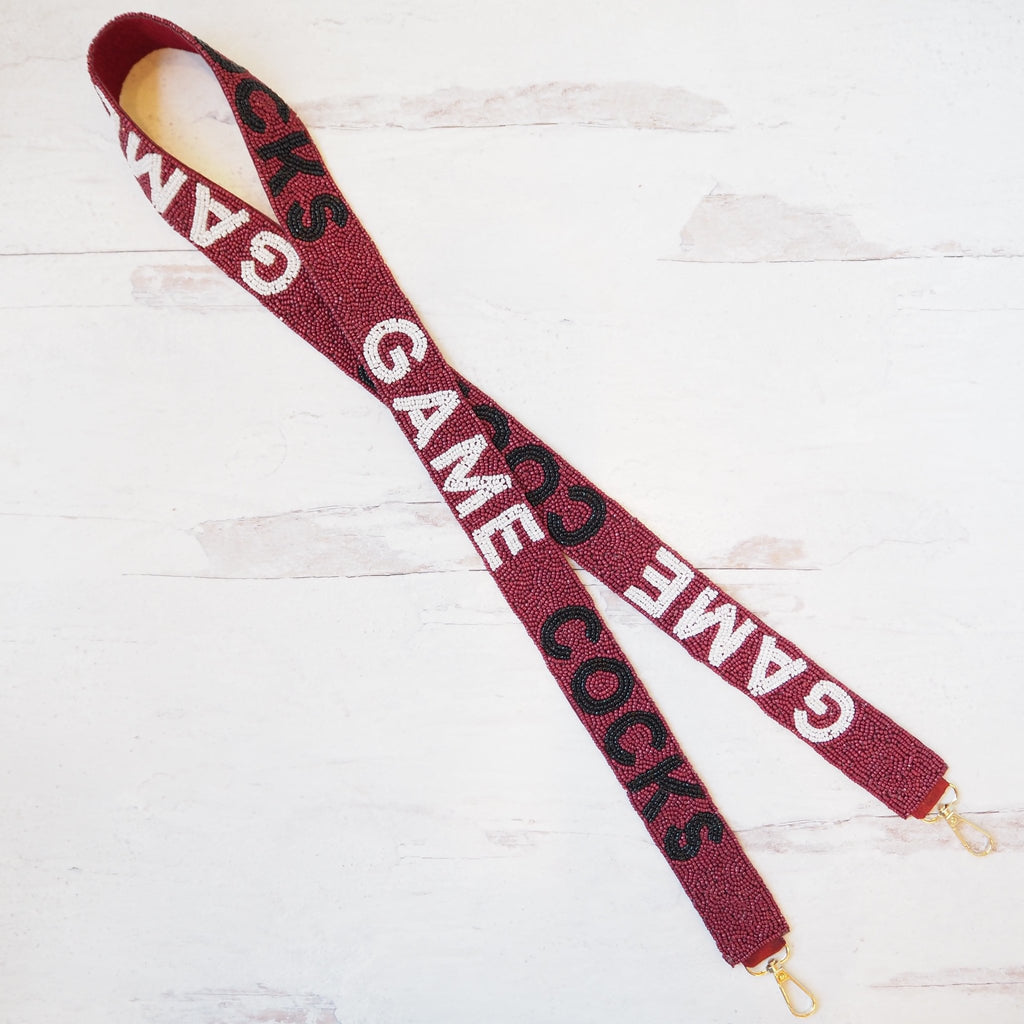 Game Cocks Beaded Purse Strap - Girl Be Brave