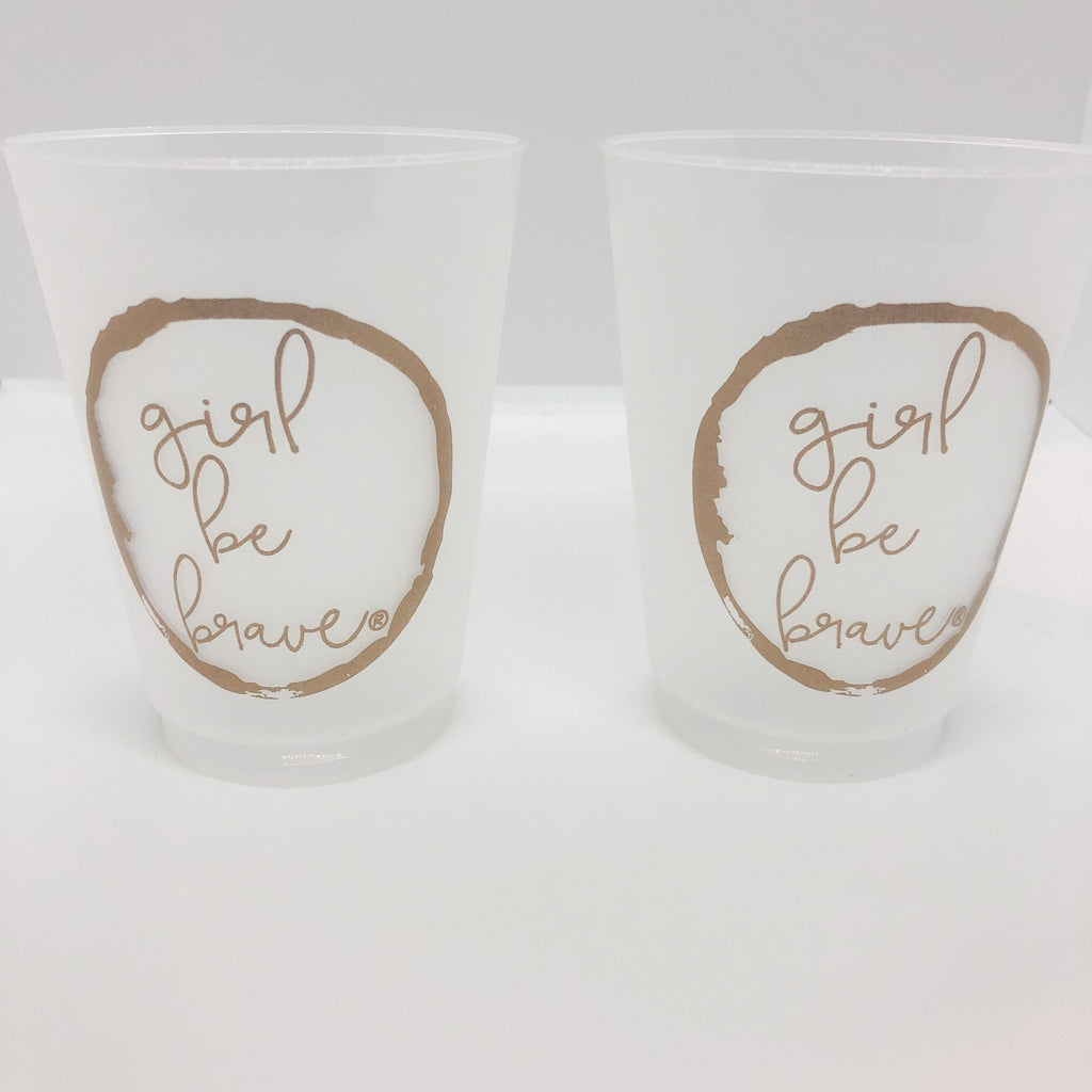 Girl Be Brave Frosted Party Cups - Girl Be Brave