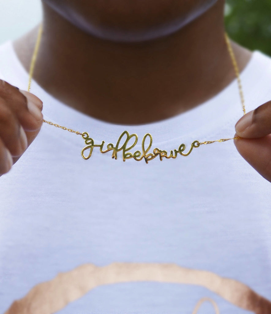 Girl Be Brave Necklace - Girl Be Brave