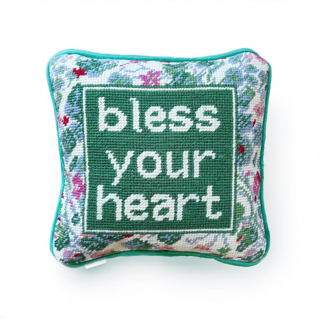 Hooked Bless Your Heart Throw Pillow - Girl Be Brave